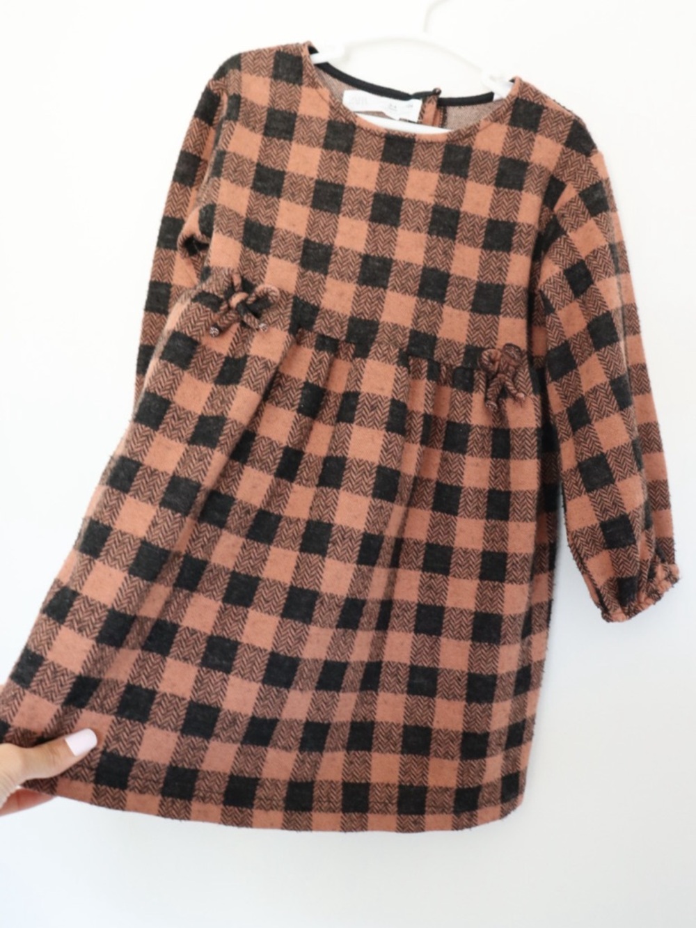 Zara gingham dress 3-4Y